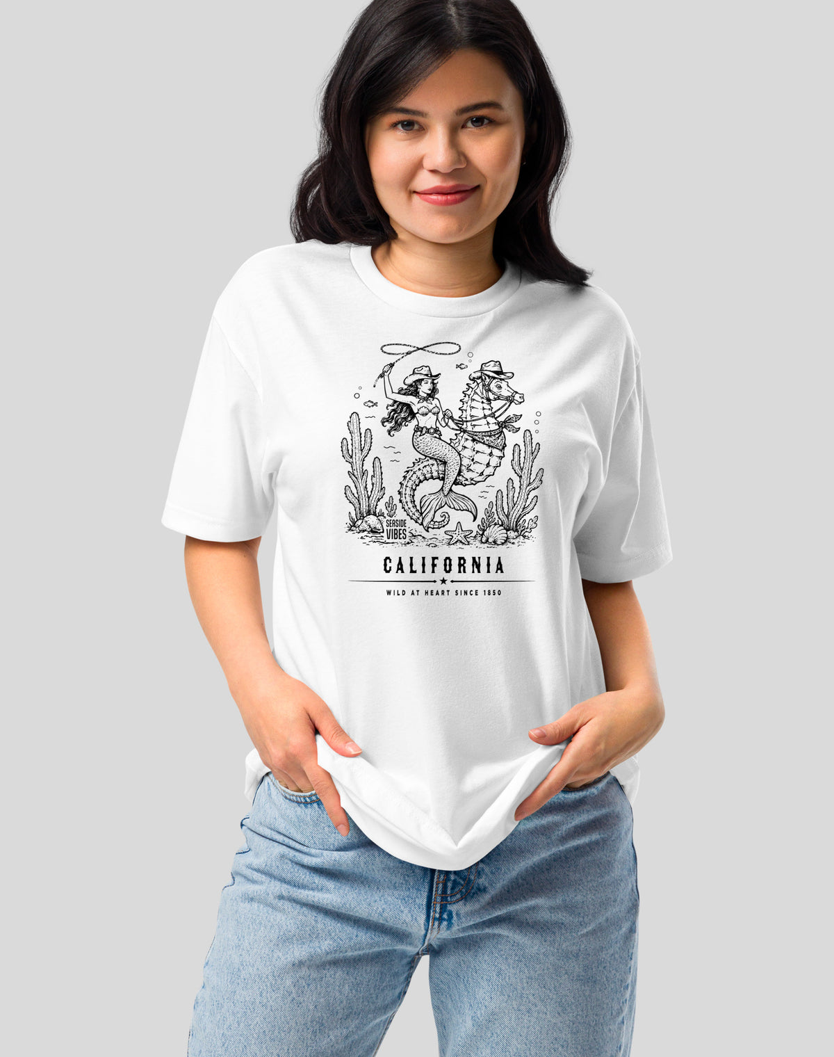 California Wild at Heart Since 1850 Tee - Cotton Blend | White