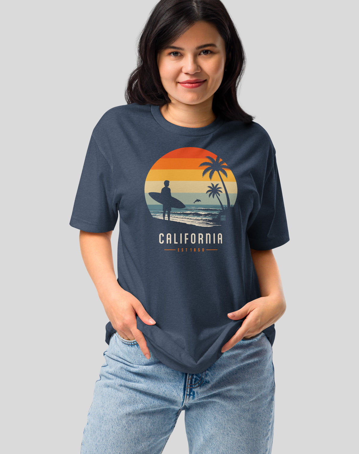 California Away From Keyboard Tee - Cotton Blend | Midnight Navy