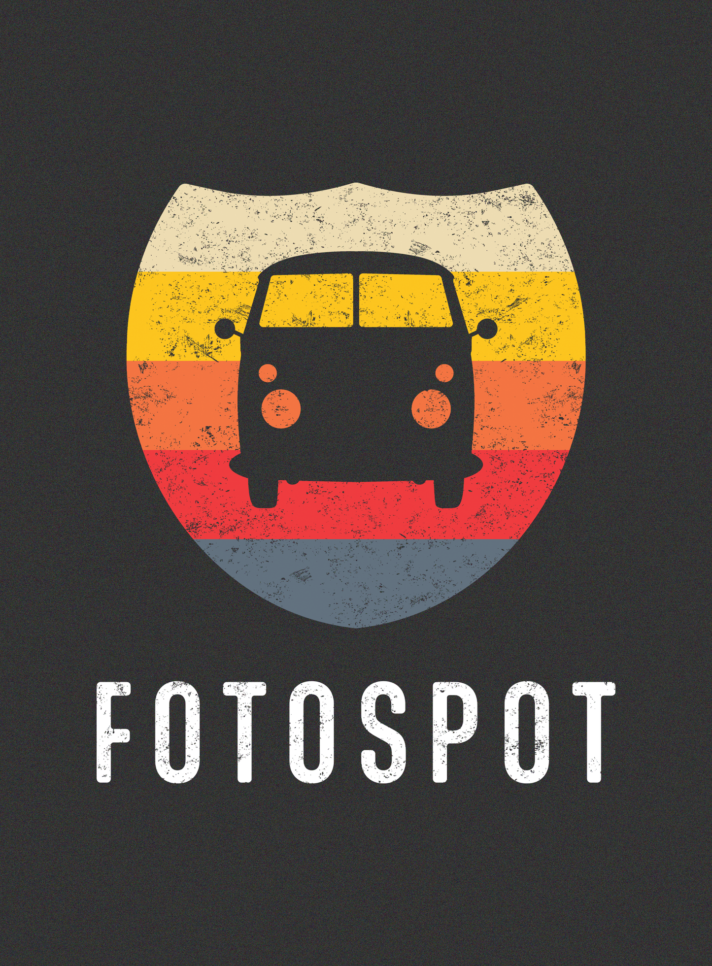 Unisex: Fotospot Sunset Logo Tee - Dark Grey Heather