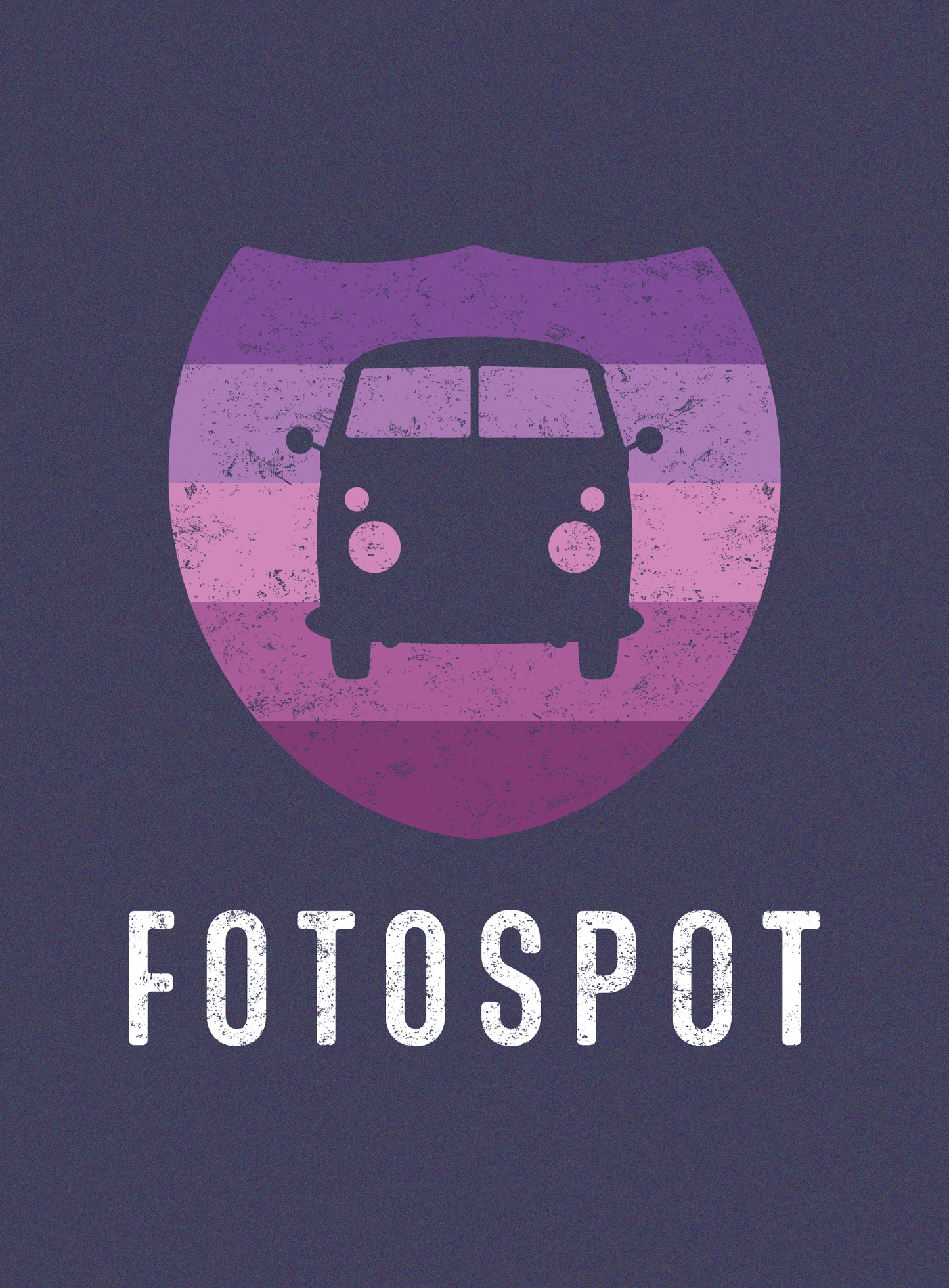 Unisex: Fotospot Lavender Logo Tee - Heather Midnight Navy