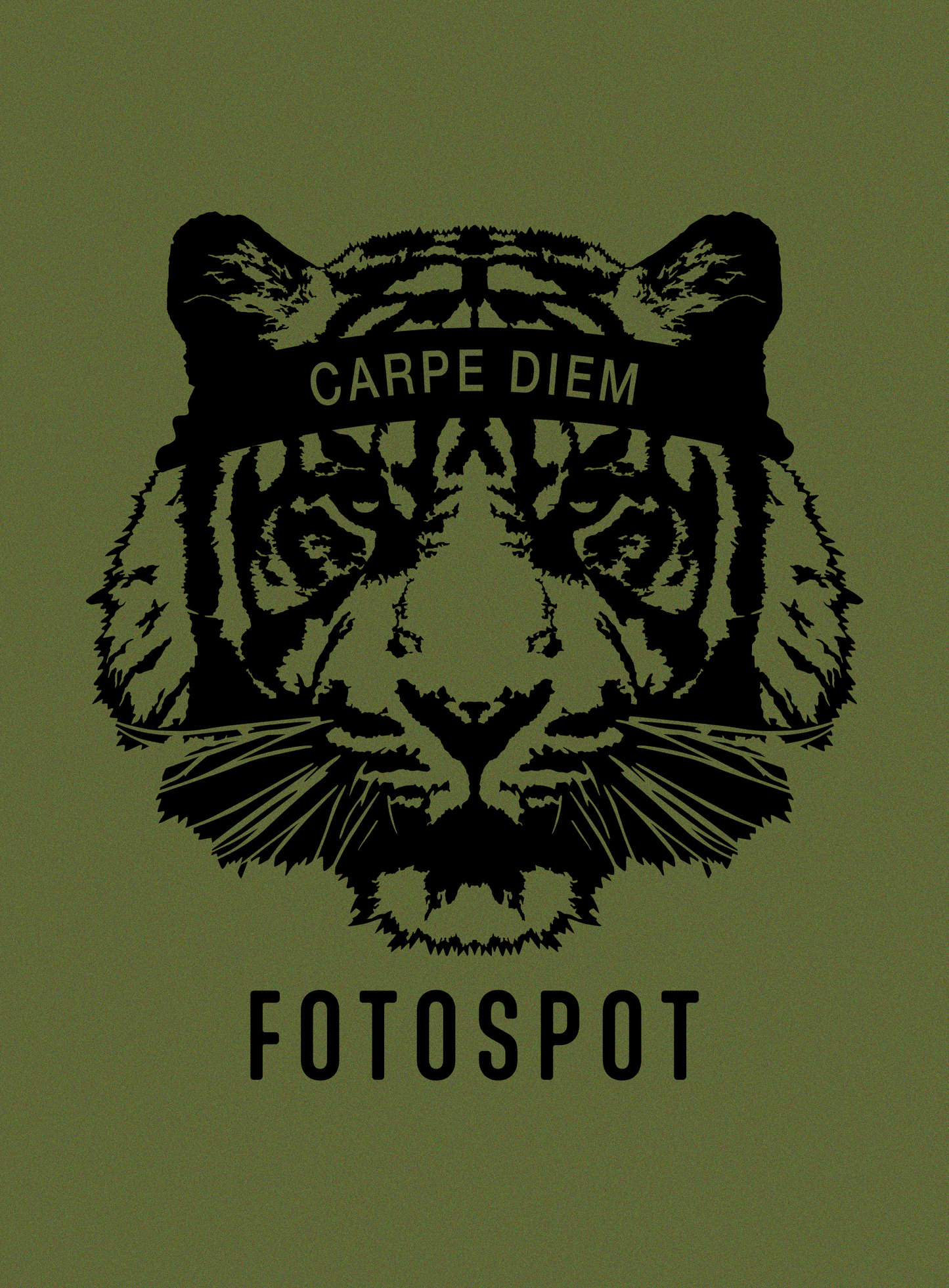 Unisex: Fotospot Carpe Diem Tee - Olive