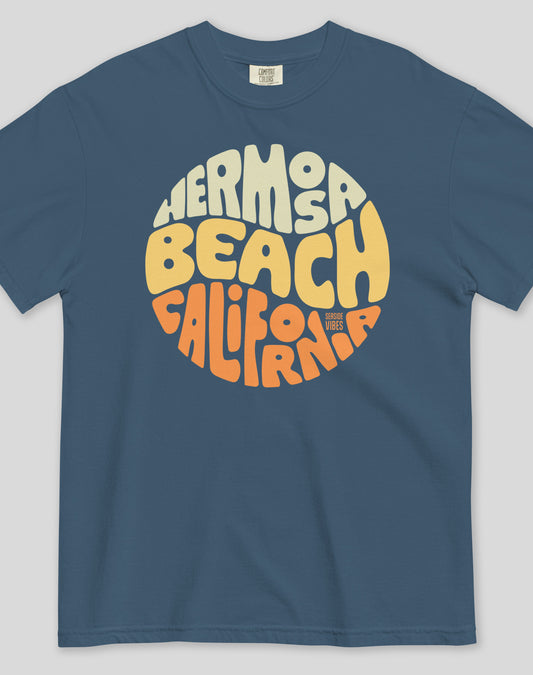 Unisex: Groovy Hermosa Beach Tee - 100% Cotton | Midnight