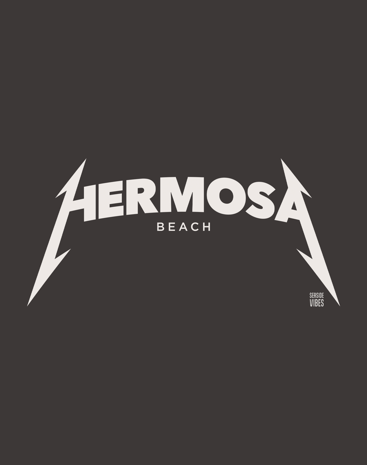 Unisex: Hermosa Beach Rocks Tee - 100% Cotton | Graphite