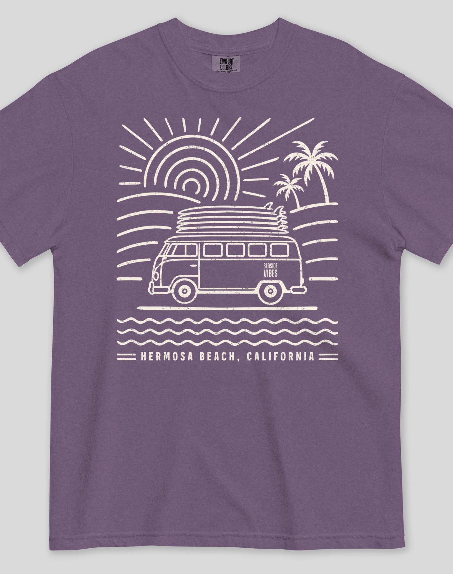 Unisex: Hermosa Beach Endless Summer Tee - 100% Cotton | Grape