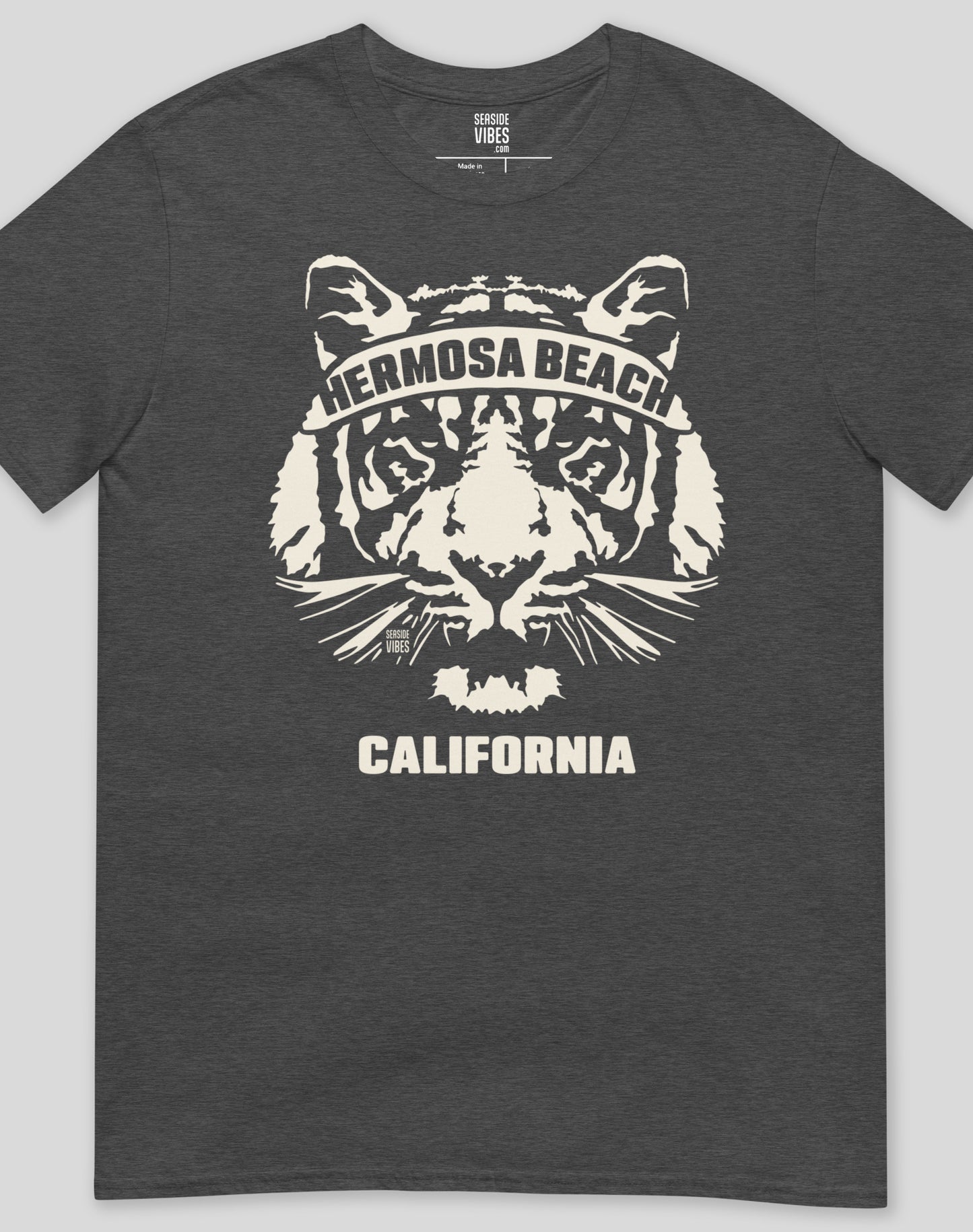 Hermosa Beach Tiger Ambush Tee - Unisex | Dark Heather