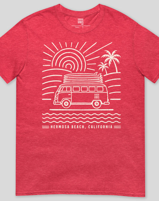 Hermosa Beach Endless Summer Tee - Unisex | Heather Red