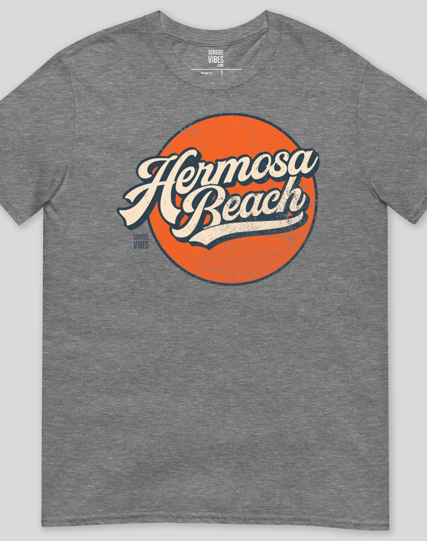 Hermosa Beach Vintage Tee - Unisex | Graphite Heather