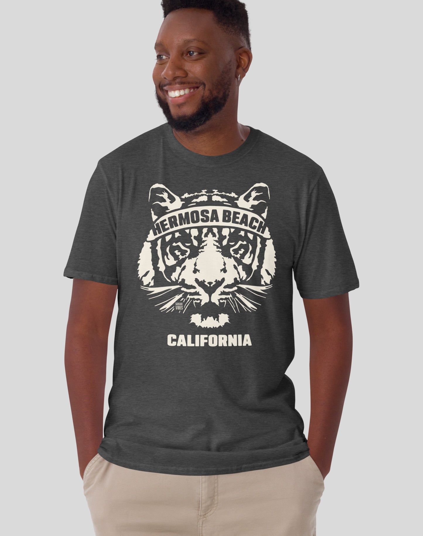 Hermosa Beach Tiger Ambush Tee - Unisex | Dark Heather