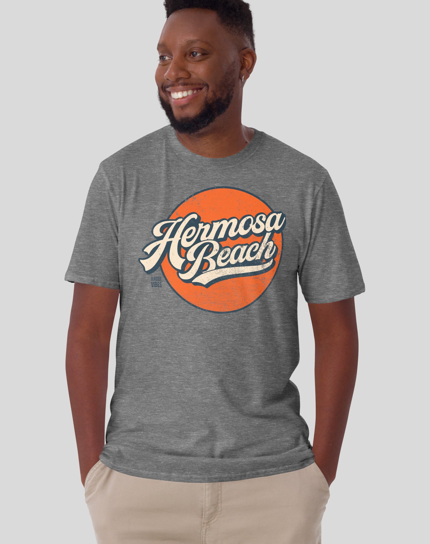 Hermosa Beach Vintage Tee - Unisex | Graphite Heather