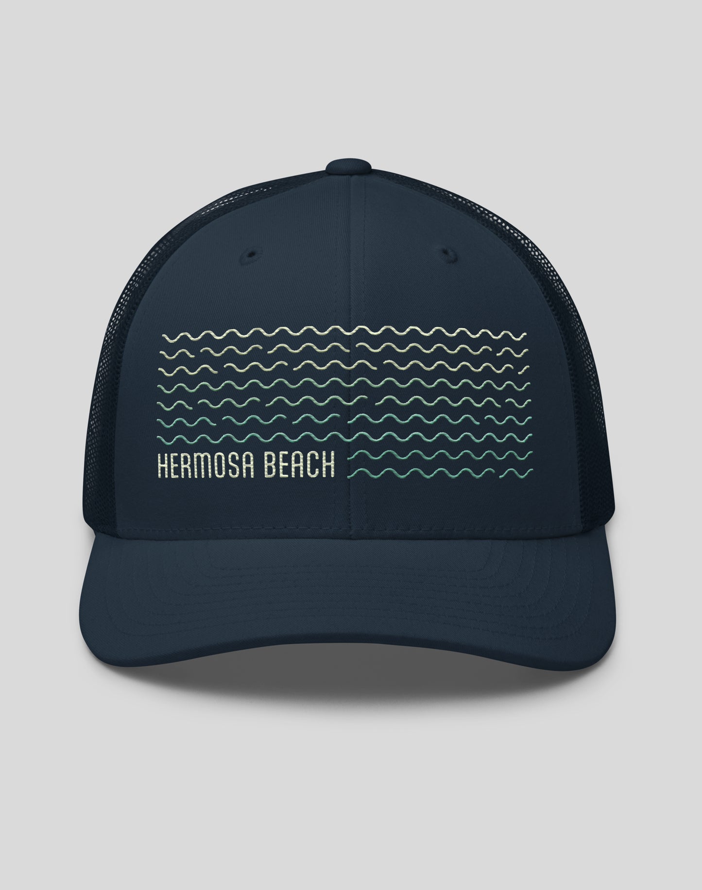 Hermosa Beach Vibes Trucker Hat - Navy/Navy