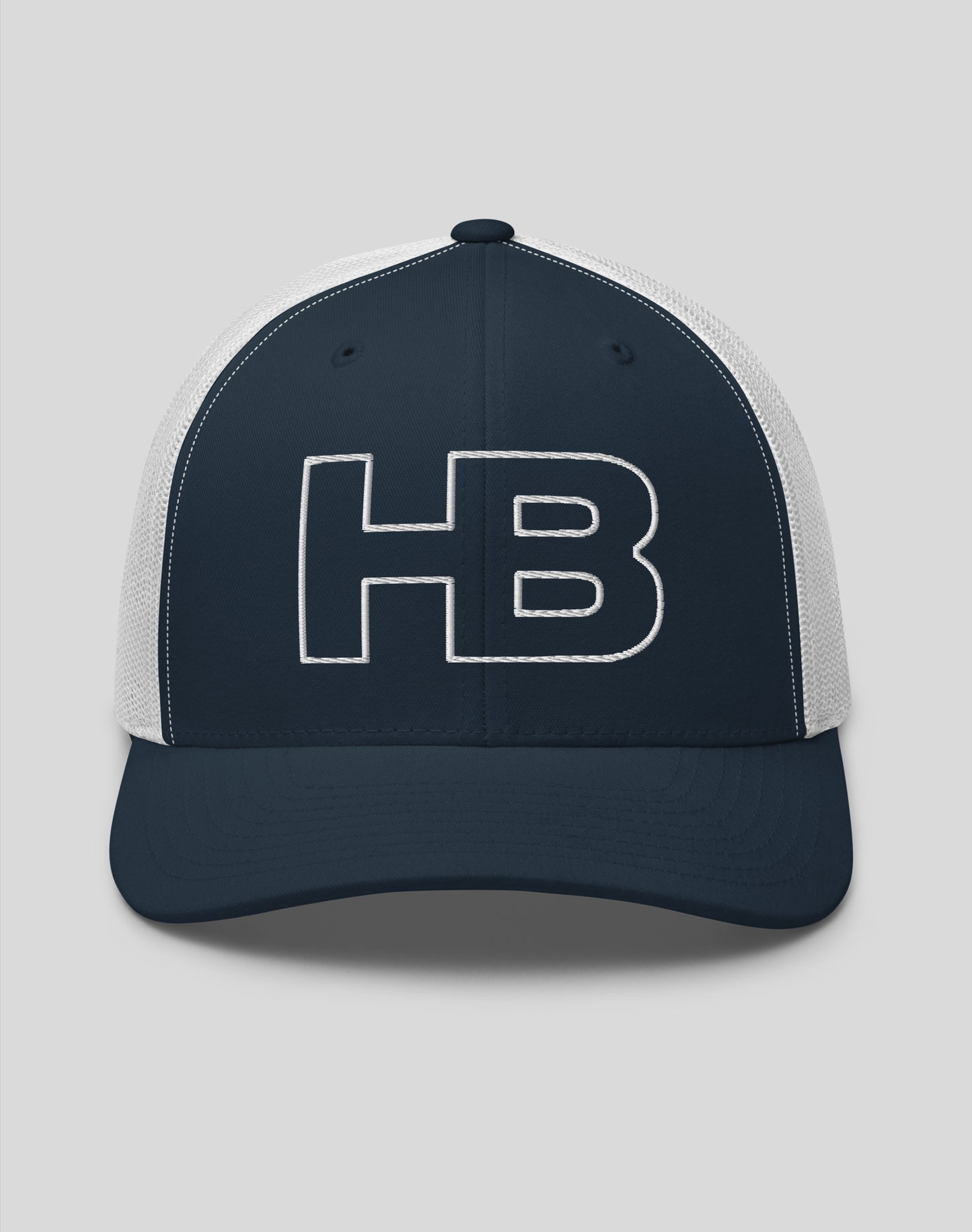 Hermosa Beach HB Trucker Hat - Navy/White