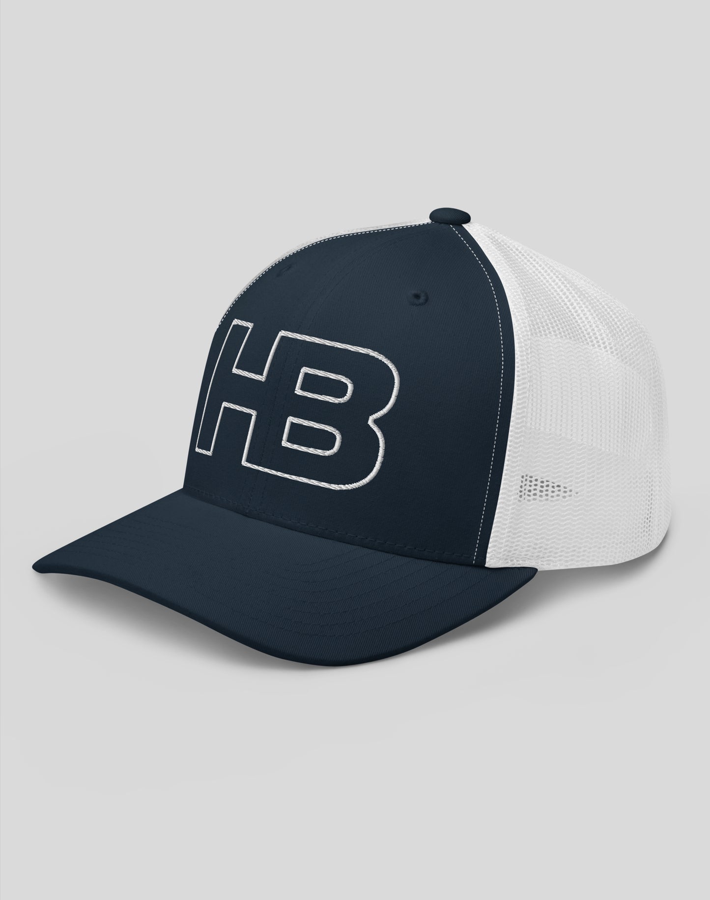 Hermosa Beach HB Trucker Hat - Navy/White