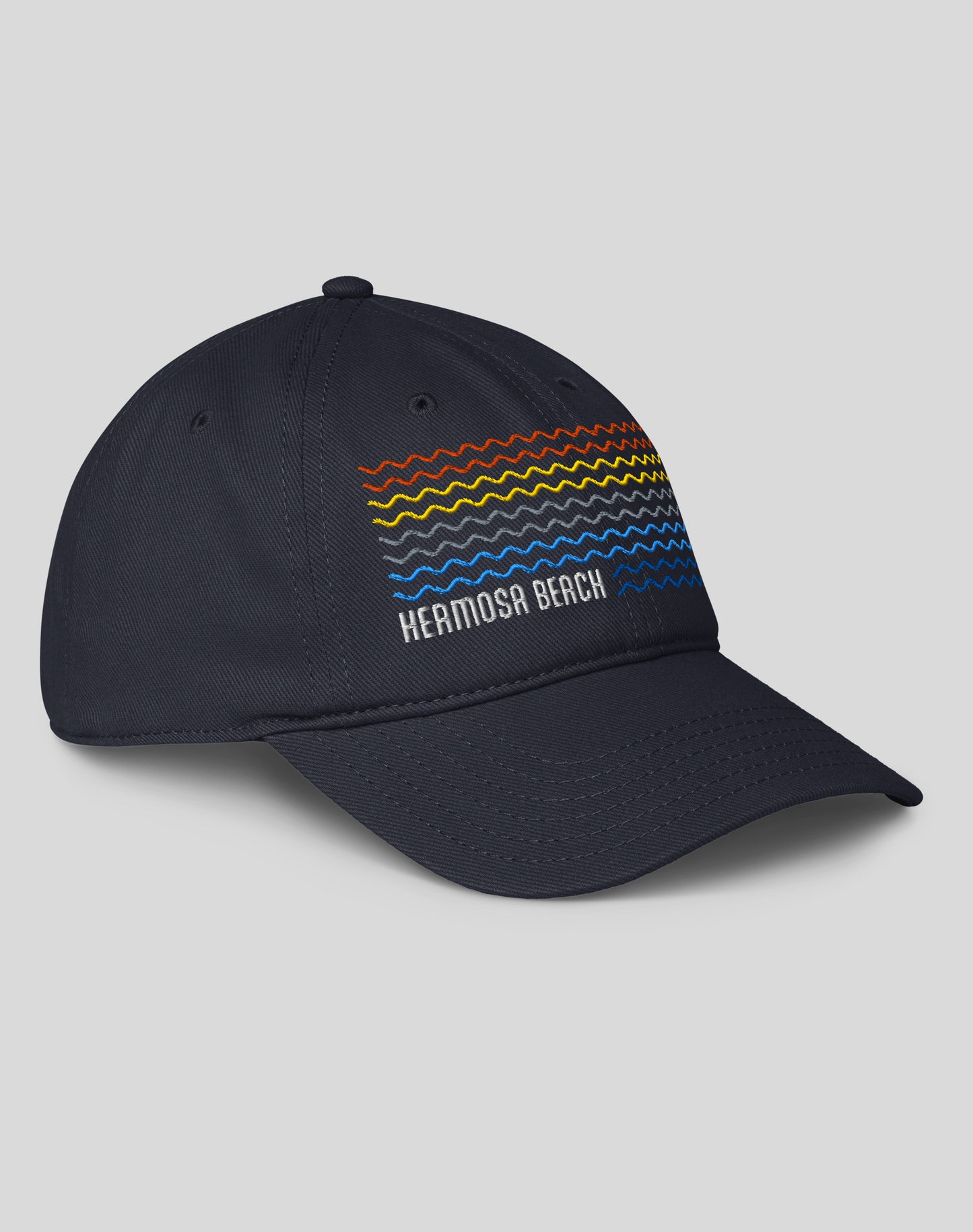 Hermosa Beach Waves Low Profile Hat - Dark Navy