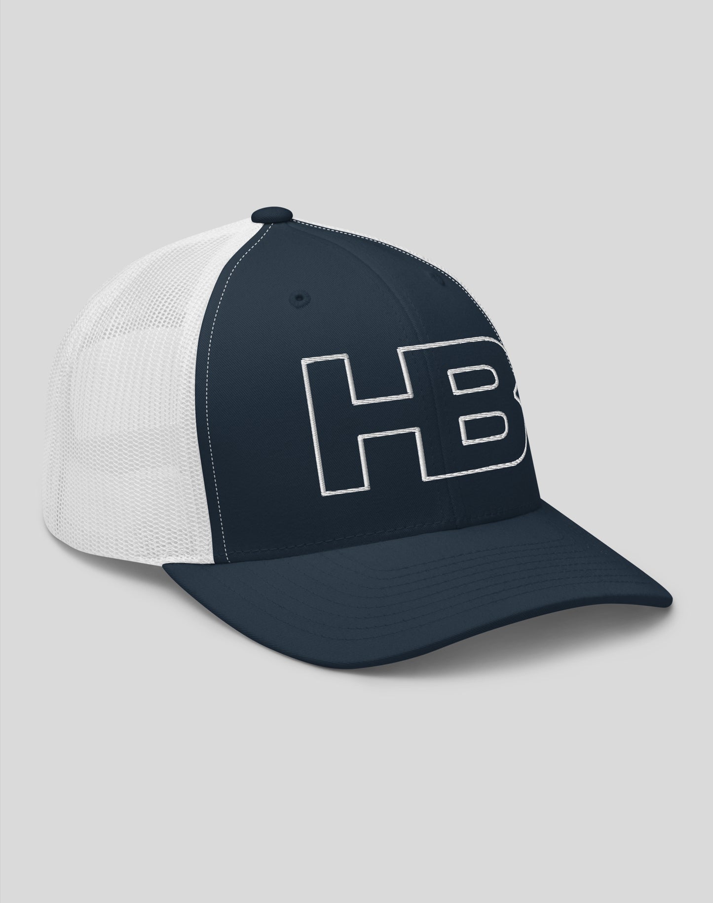 Hermosa Beach HB Trucker Hat - Navy/White
