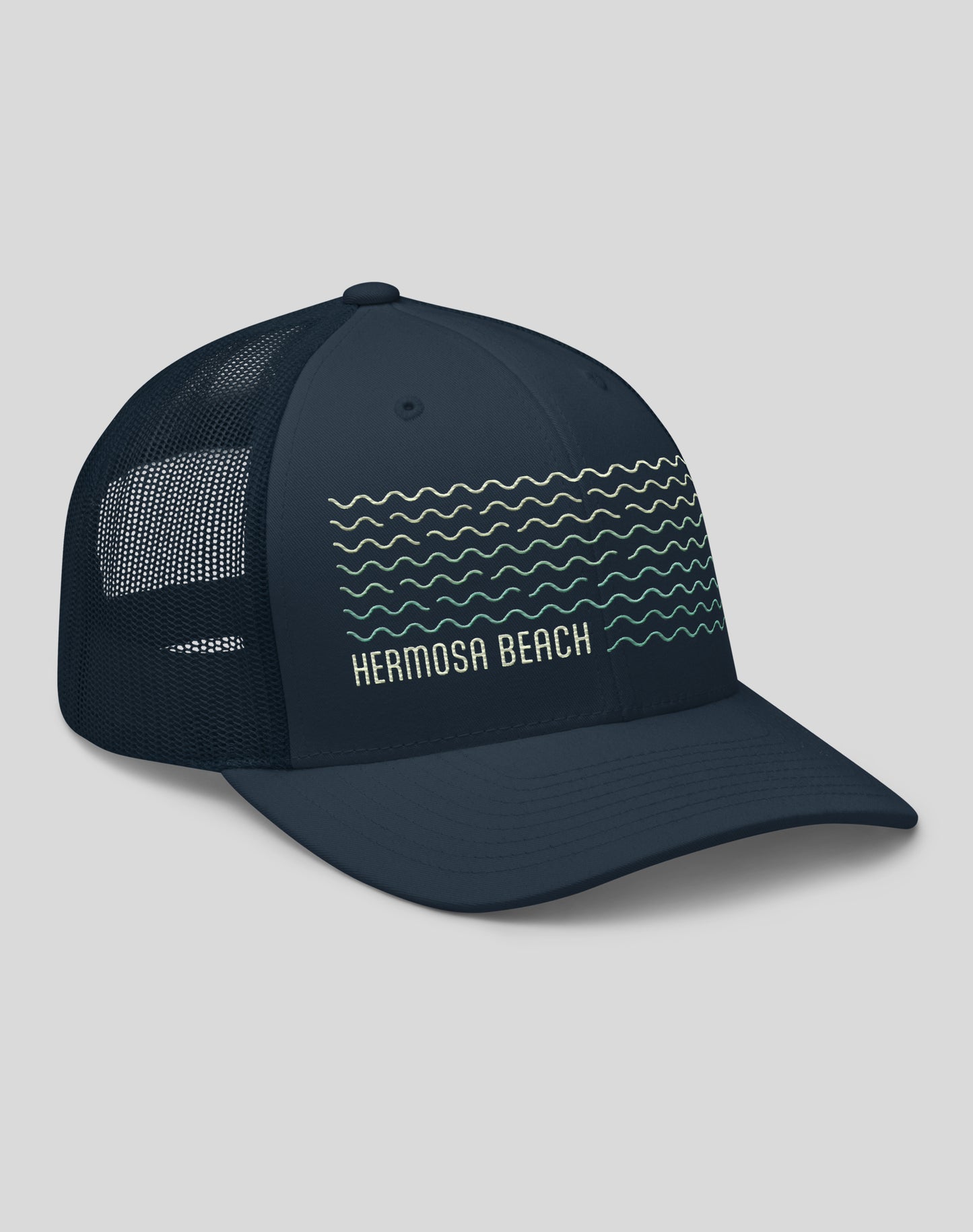 Hermosa Beach Vibes Trucker Hat - Navy/Navy
