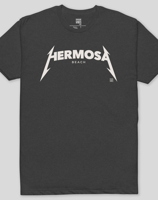 Hermosa Beach Rocks Tee - Cotton Blend | Charcoal