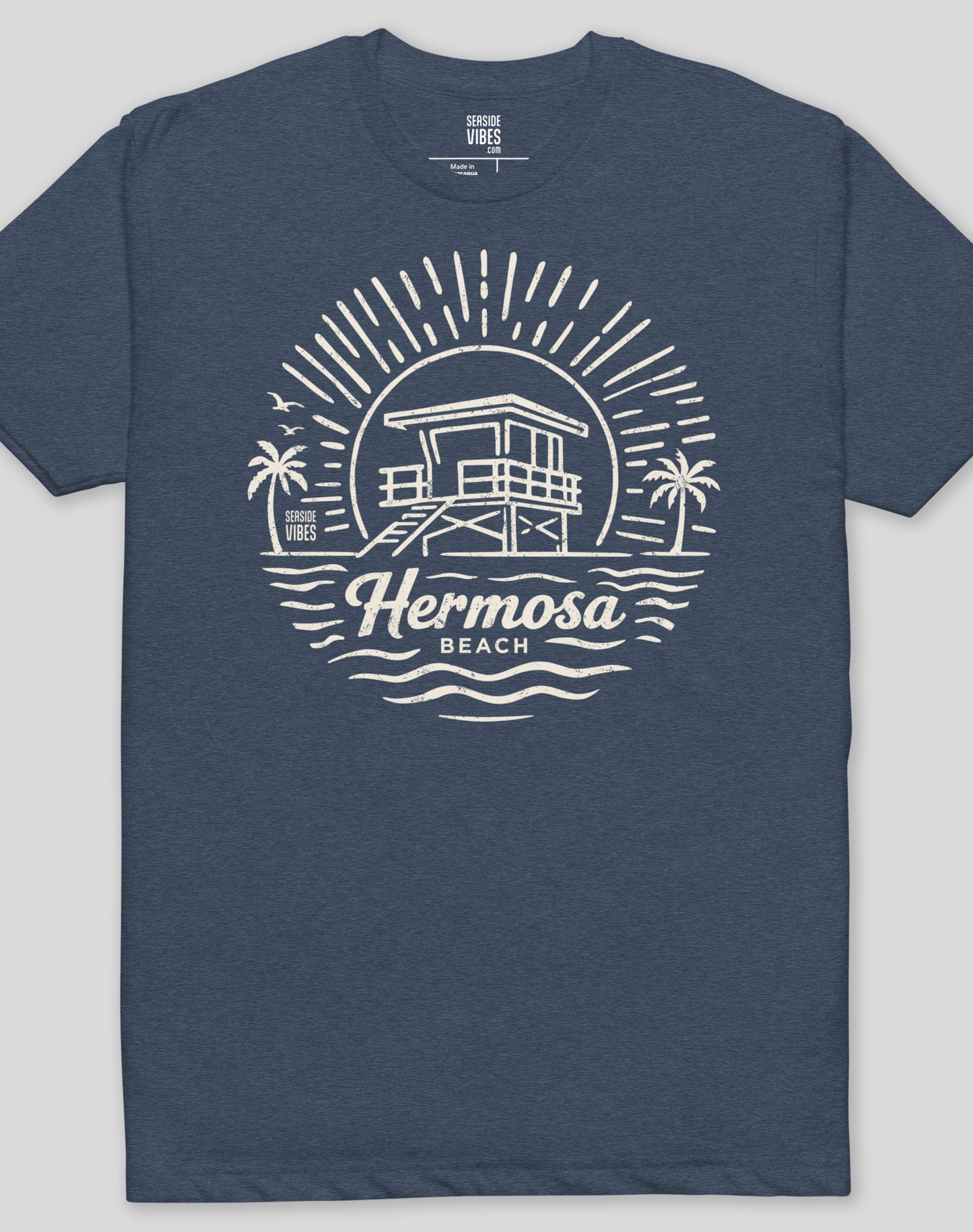 Hermosa Beach Sunrise Session Tee - Cotton Blend | Midnight Navy