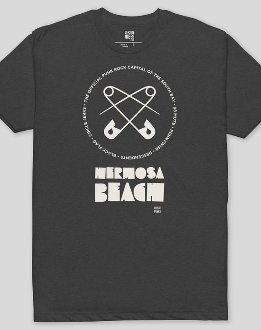 Hermosa Beach Punk Rock Legends Tee - Cotton Blend | Charcoal