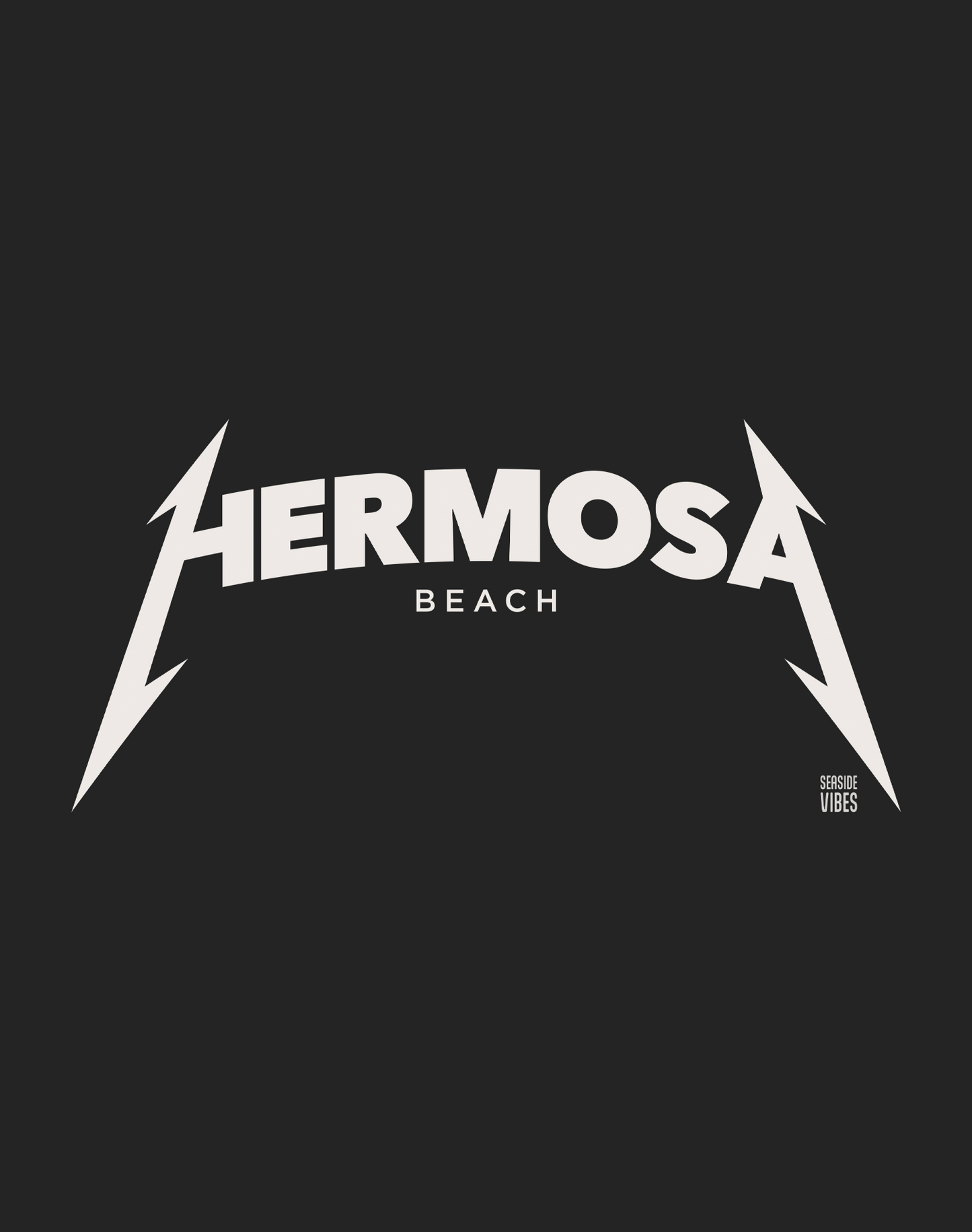 Hermosa Beach Rocks Tee - Cotton Blend | Charcoal