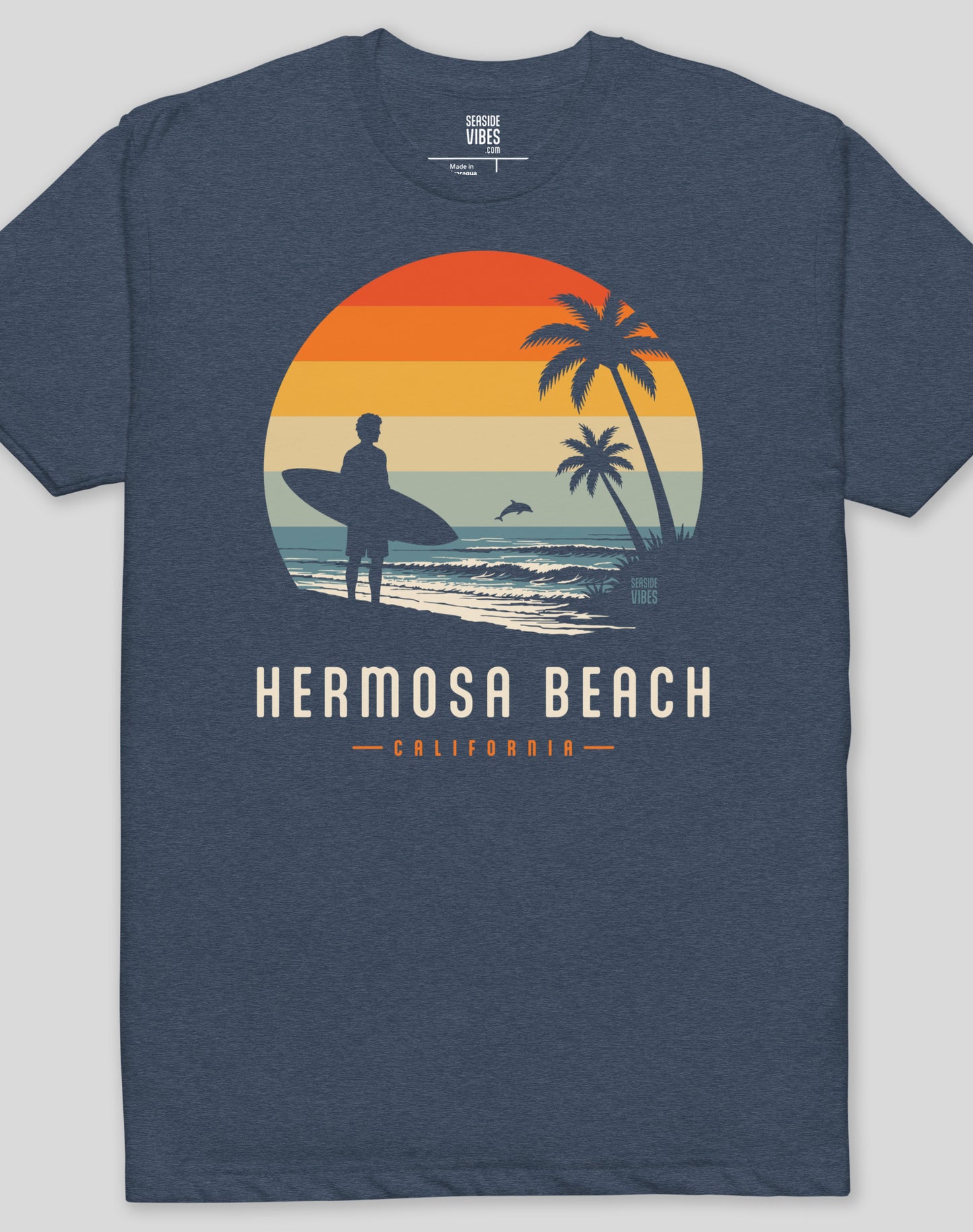 Hermosa Beach Away From Keyboard Tee - Cotton Blend | Midnight Navy