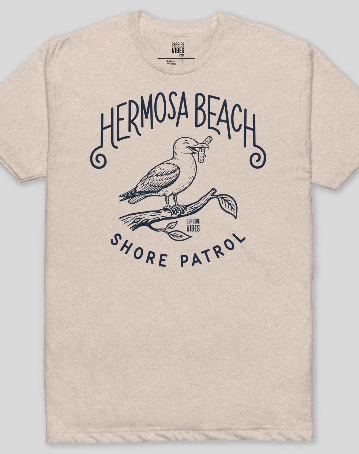 Hermosa Beach Shore Patrol Seagull Tee - Cotton Blend | Sand