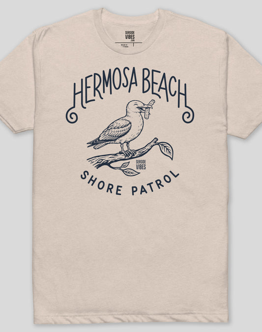 Hermosa Beach Shore Patrol Seagull Tee - Cotton Blend | Sand