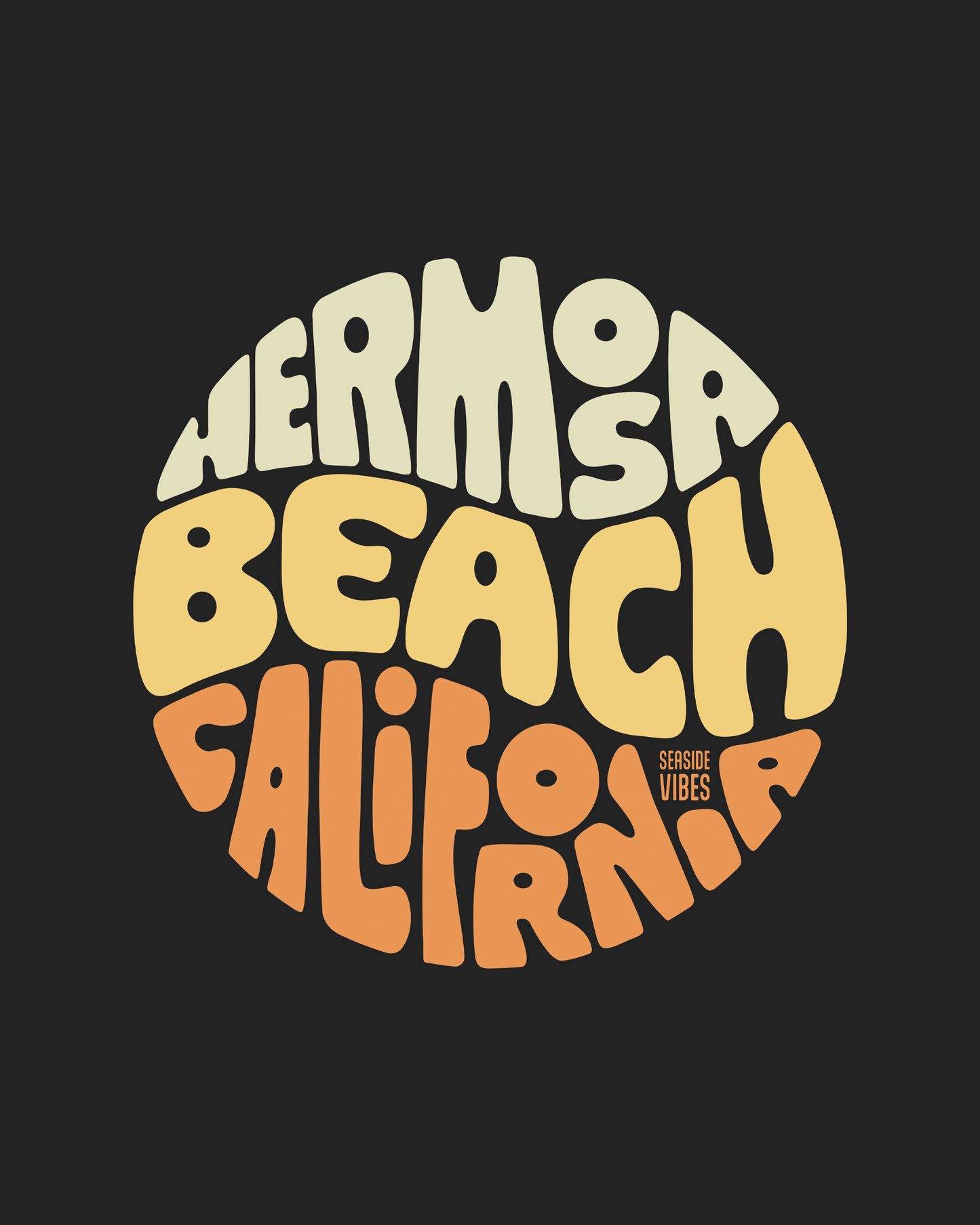 Groovy Hermosa Beach Onesie | Dark Grey Heather