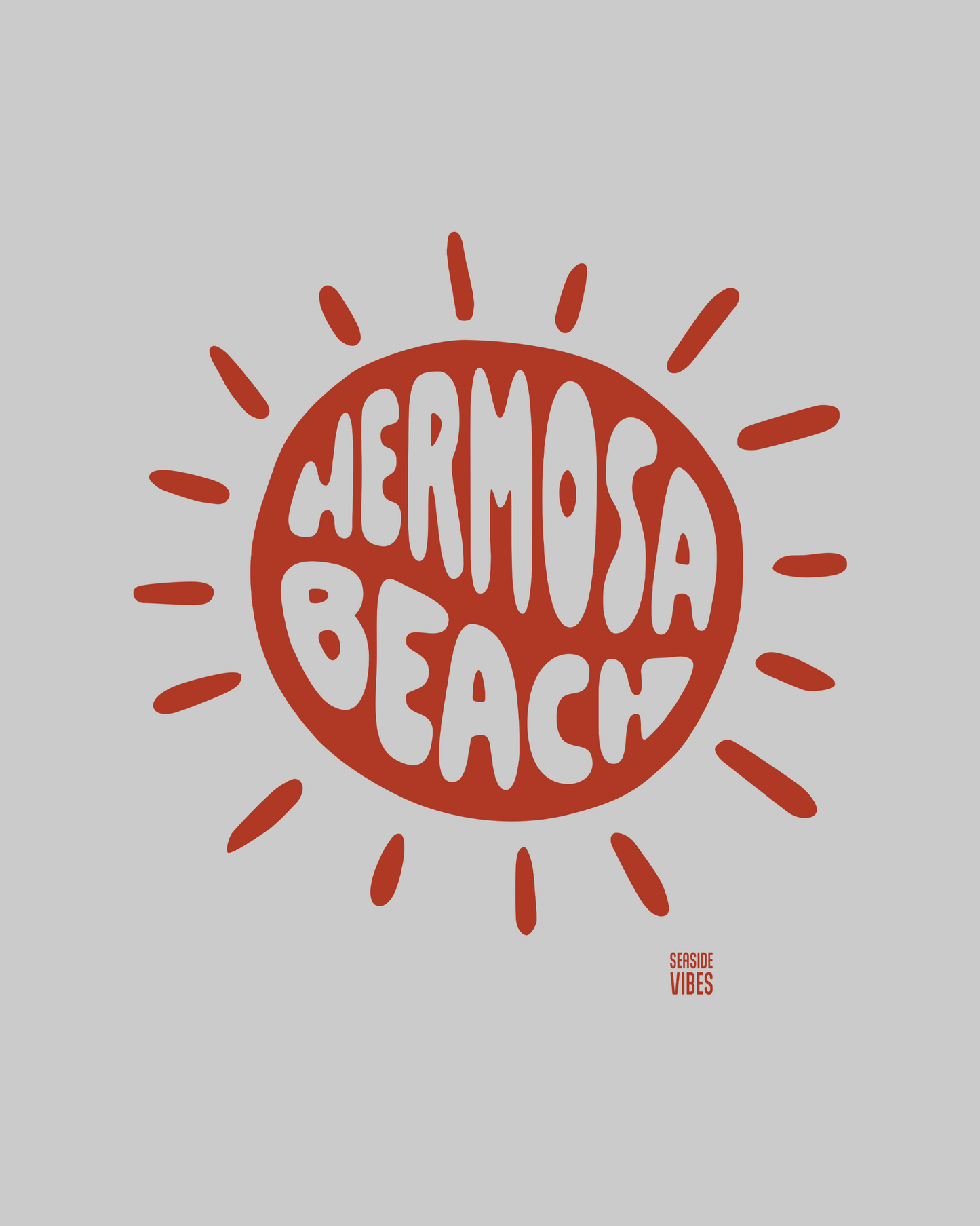 Sunny Vibes Hermosa Beach Onesie | Athletic Heather