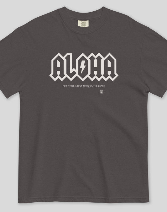 Unisex: Aloha Rocks Tee - 100% Cotton | Graphite