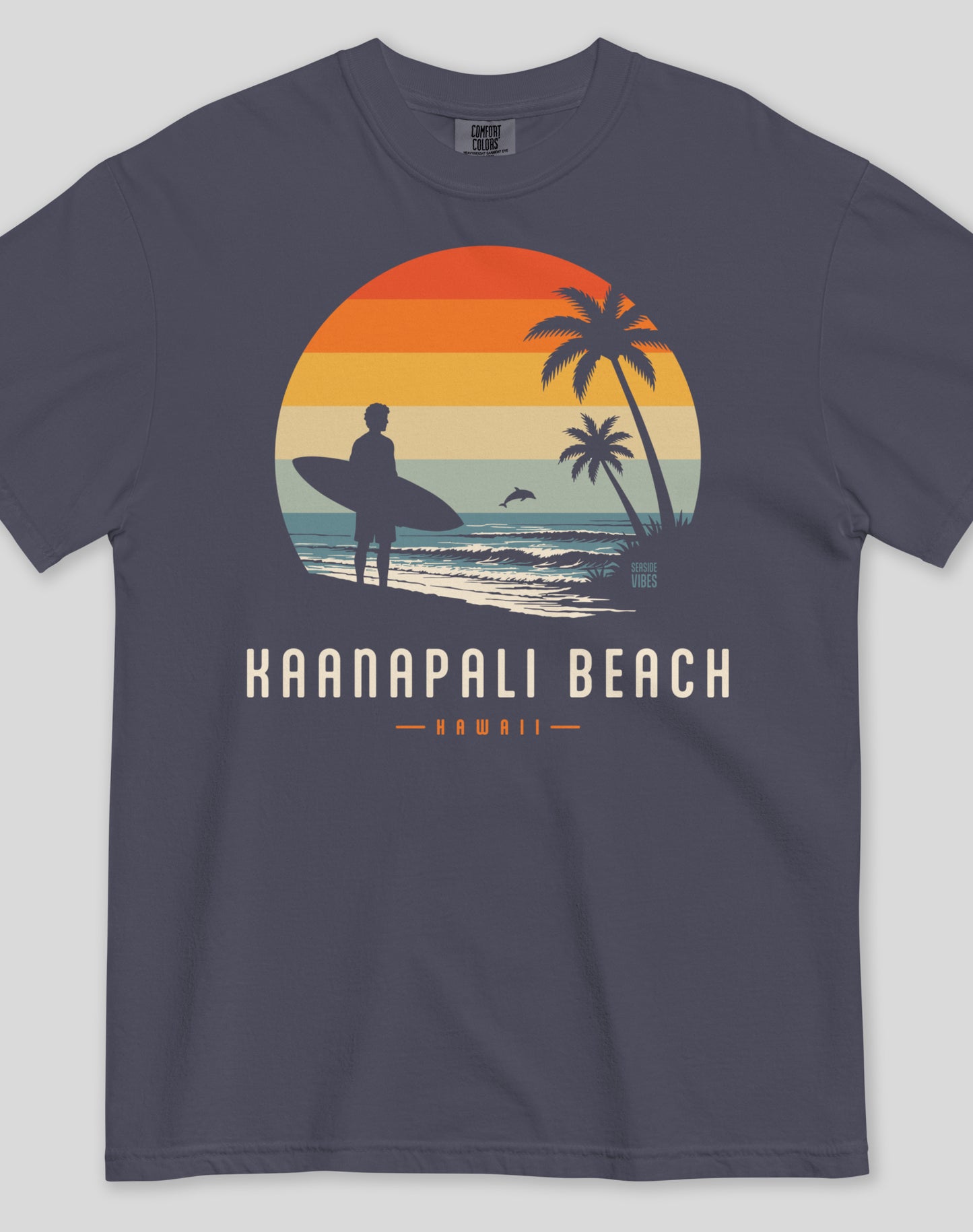 Unisex: Kaanapali Beach Away From Keyboard Tee - 100% Cotton | Navy