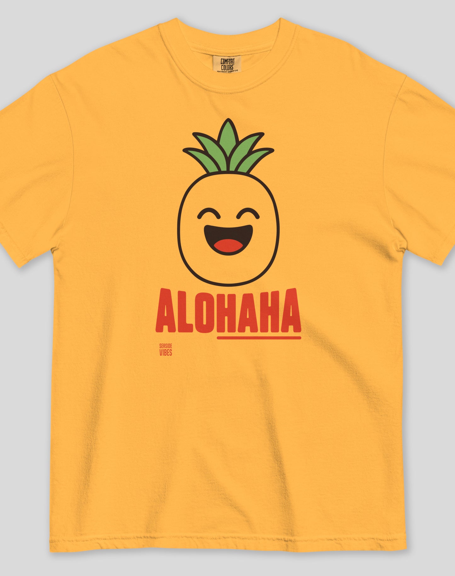 Unisex: AloHAHA Tee - 100% Cotton | Mustard
