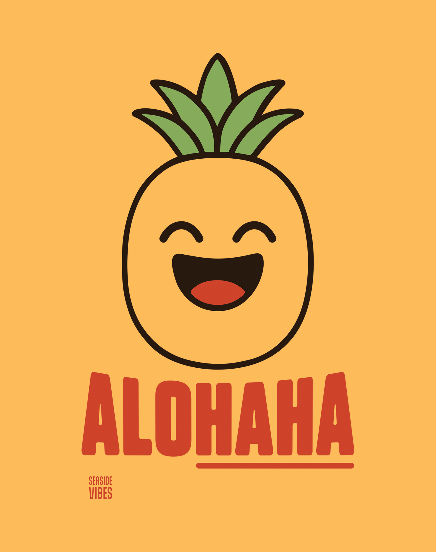 Unisex: AloHAHA Tee - 100% Cotton | Mustard