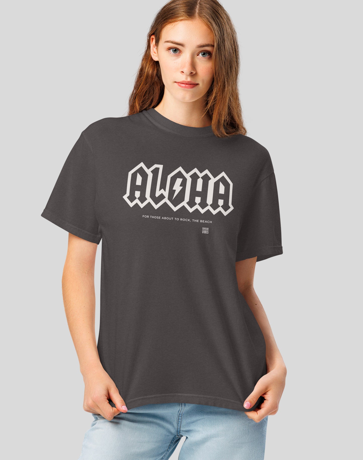 Unisex: Aloha Rocks Tee - 100% Cotton | Graphite