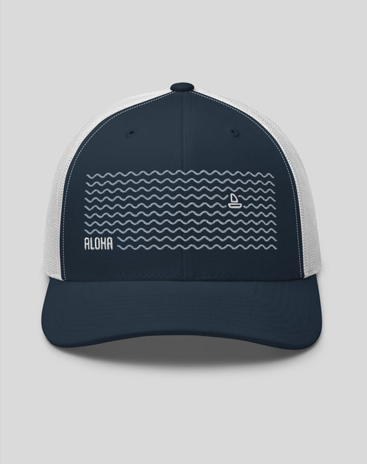 Hawaii Dreamin' Trucker Hat - Navy/White