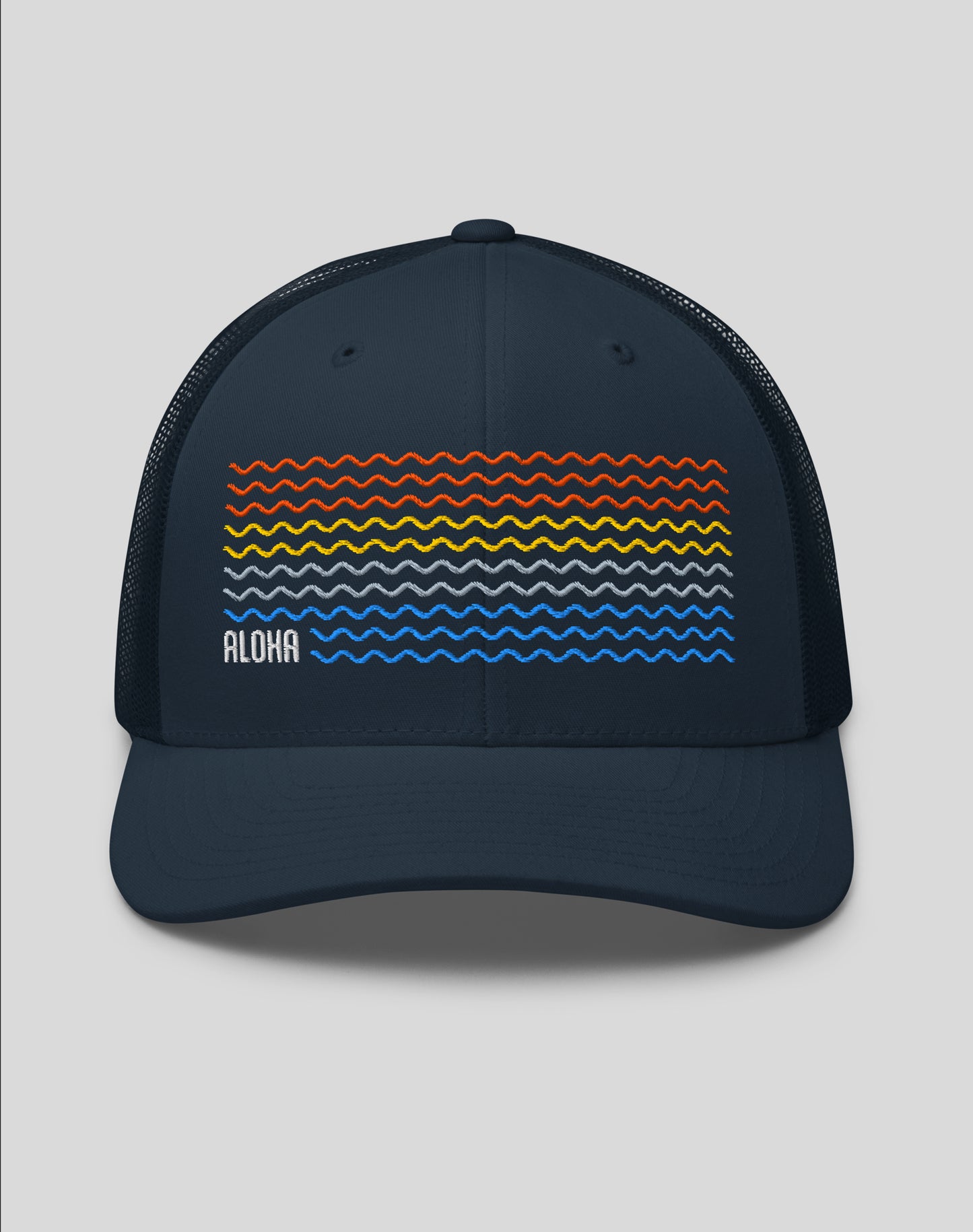 Aloha Sunset Trucker Hat - Navy/Navy