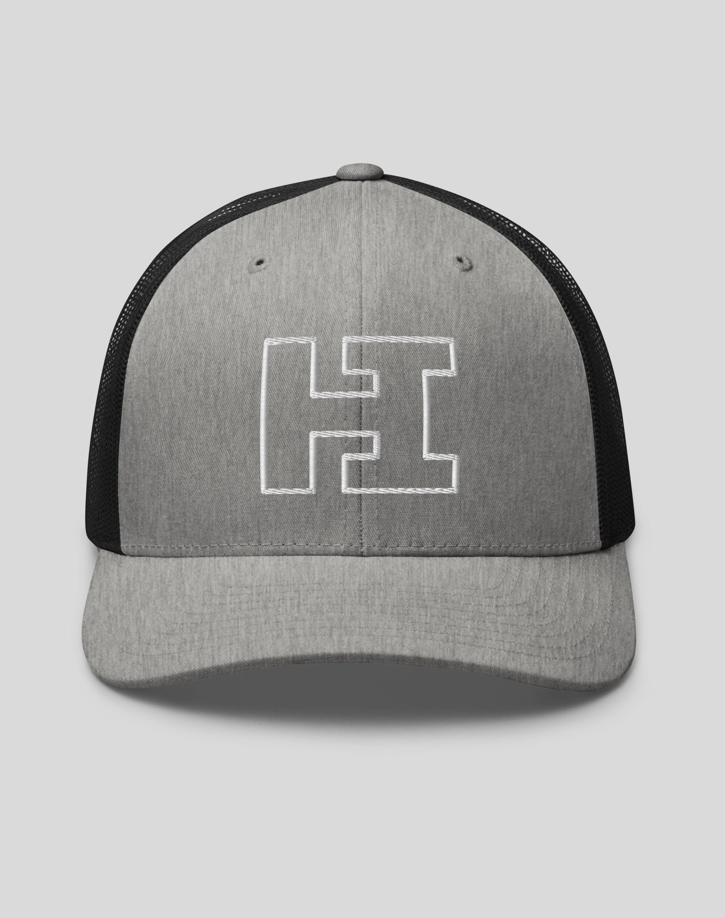 Hawaii "HI" Trucker Hat - Heather / Black