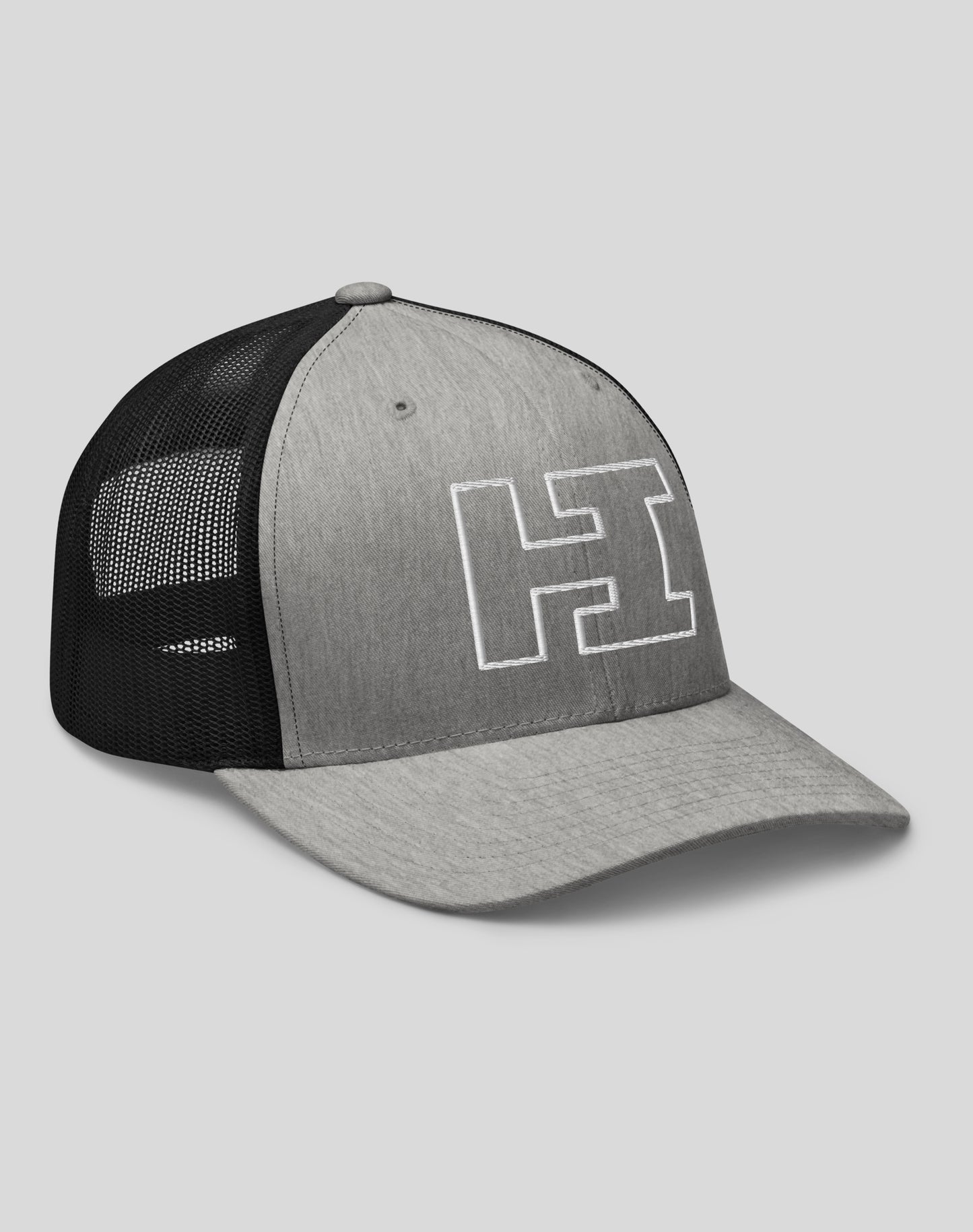 Hawaii "HI" Trucker Hat - Heather / Black