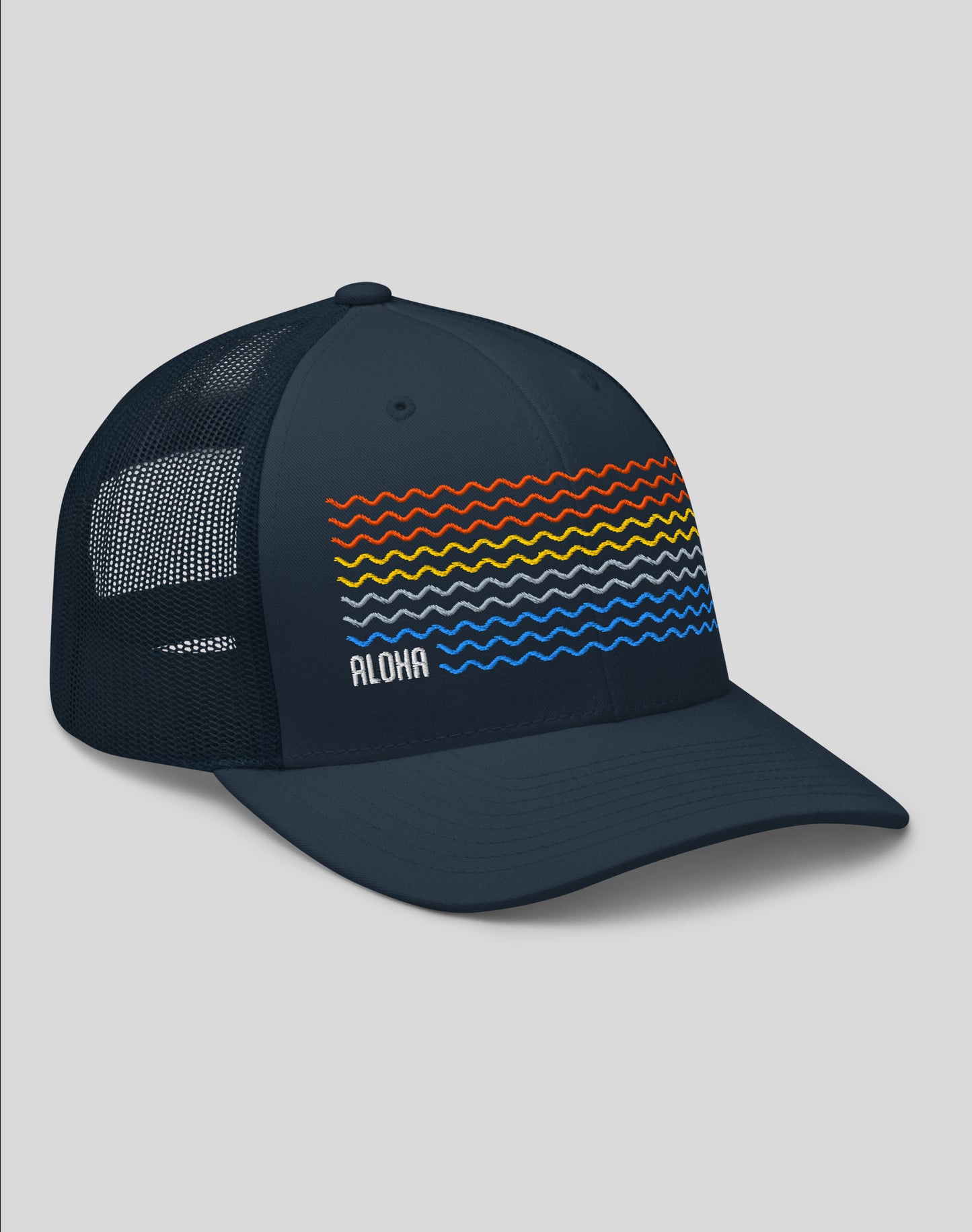 Aloha Sunset Trucker Hat - Navy/Navy