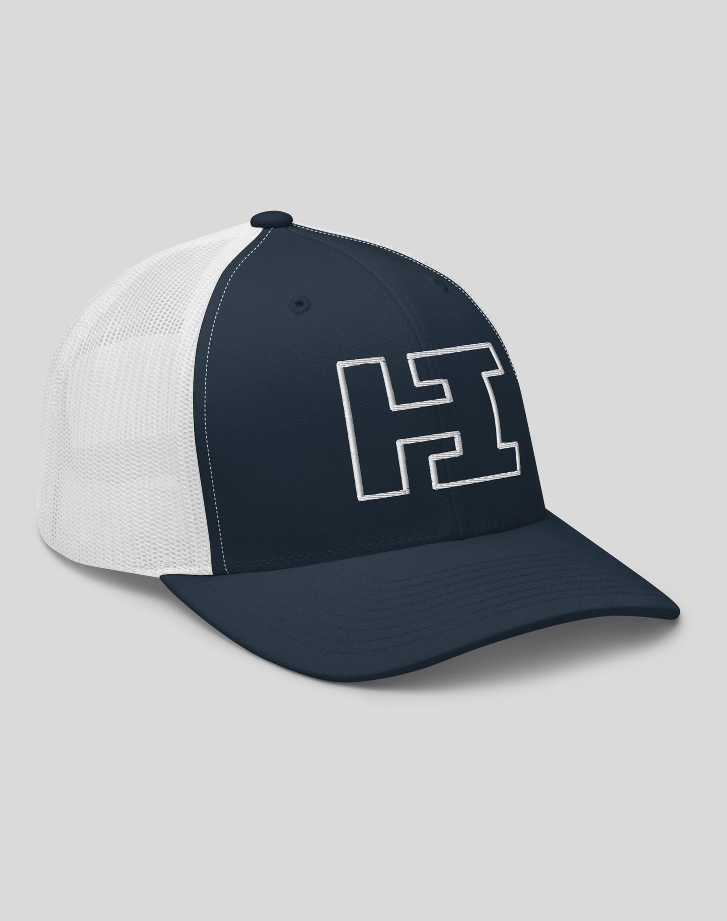 Hawaii "HI" Trucker Hat - Navy/White