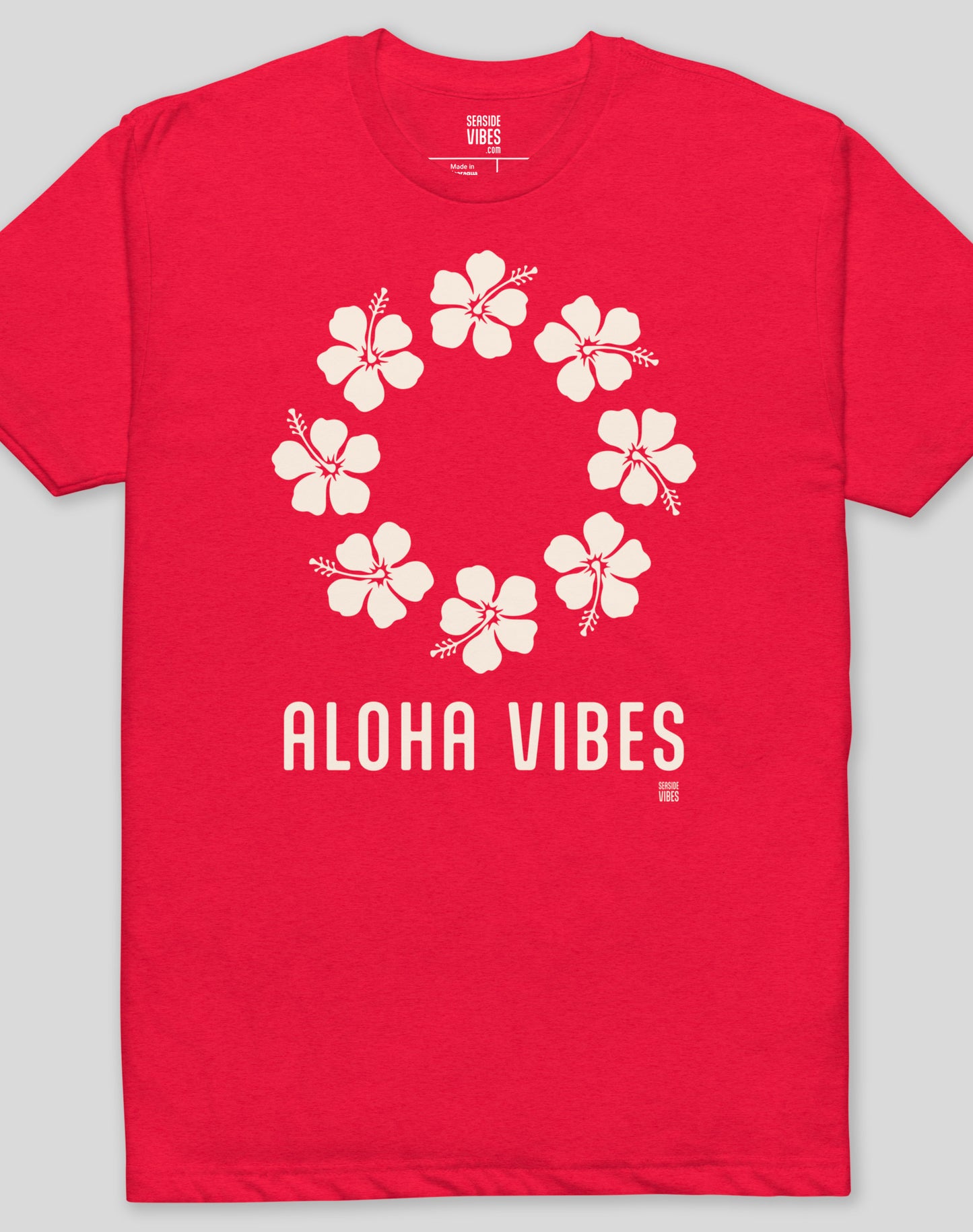 Hawaii Aloha Vibes Tee - Cotton Blend | Red