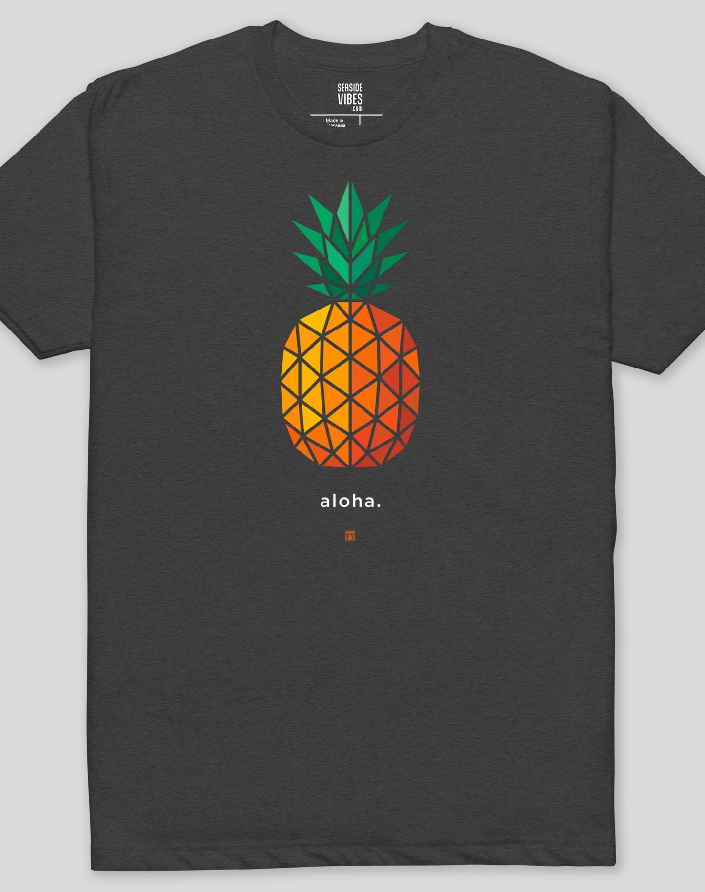 Hawaii Pineapple AF Tee - Cotton Blend | Charcoal