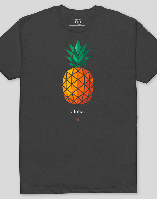 Hawaii Pineapple AF Tee - Cotton Blend | Charcoal