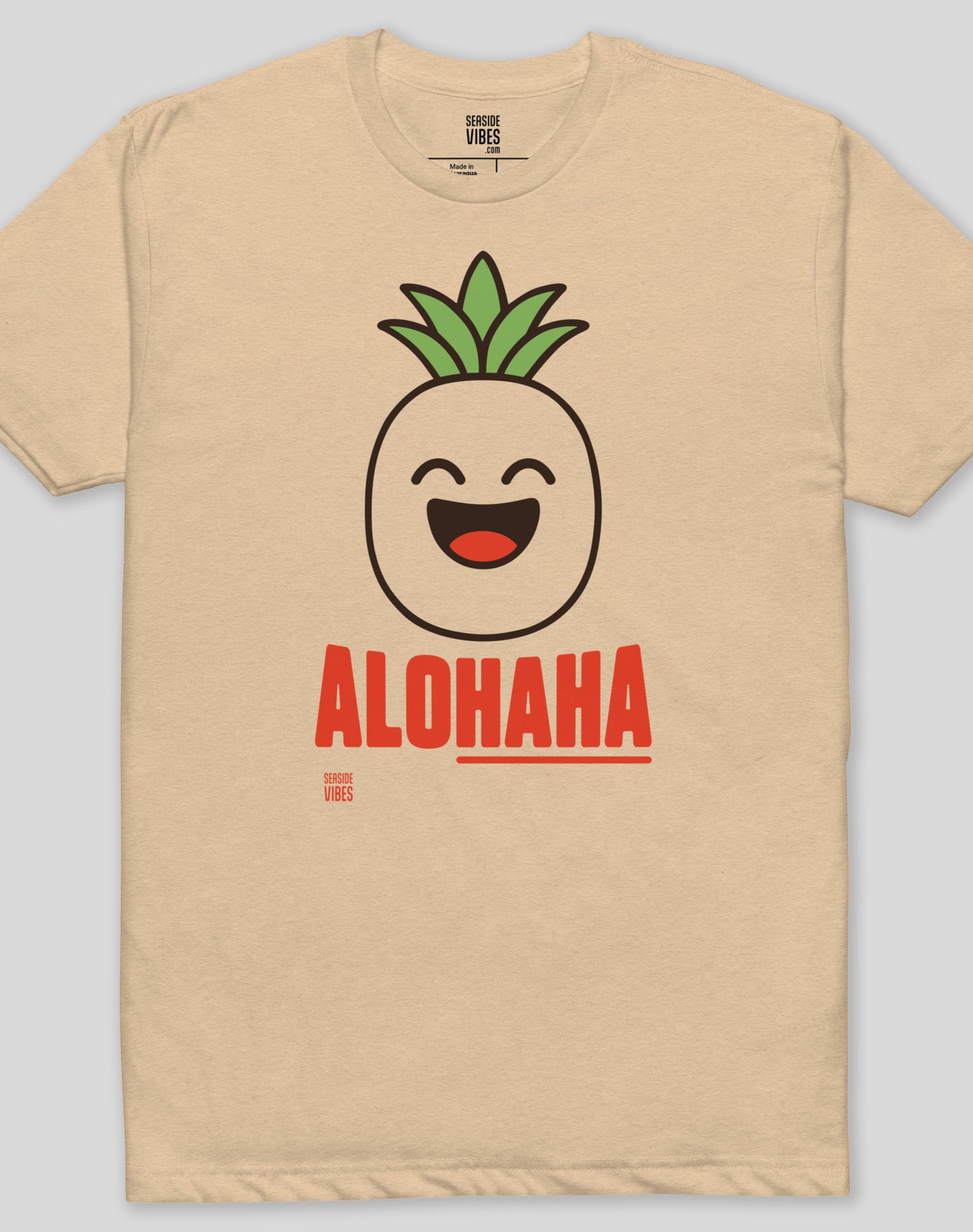 Hawaii AloHAHA Tee - Cotton Blend | Heather Tan
