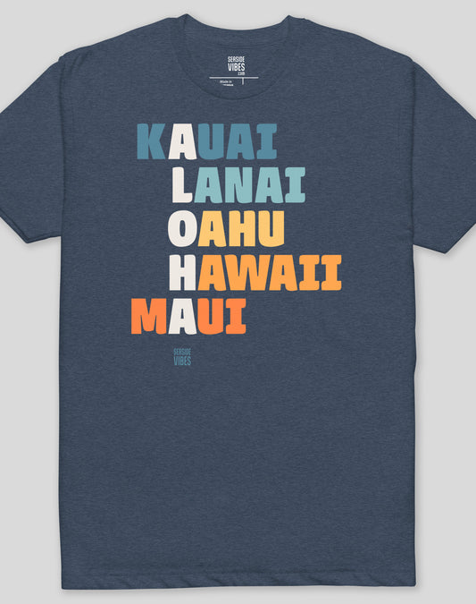 HAWAII ALOHA Tee - Cotton Blend | Midnight Navy