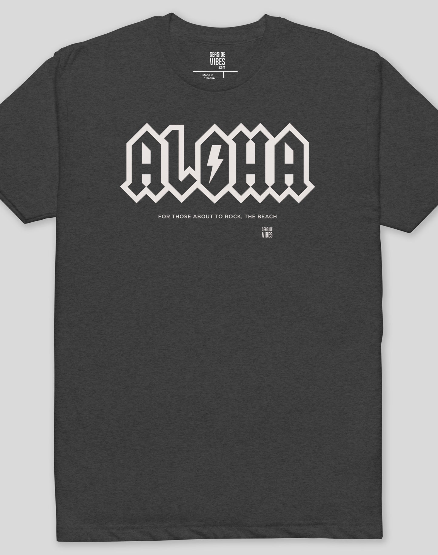 Hawaii Aloha Rocks Tee - Cotton Blend | Charcoal