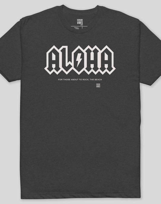 Hawaii Aloha Rocks Tee - Cotton Blend | Charcoal