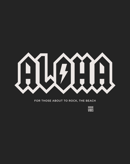 Hawaii Aloha Rocks Tee - Cotton Blend | Charcoal