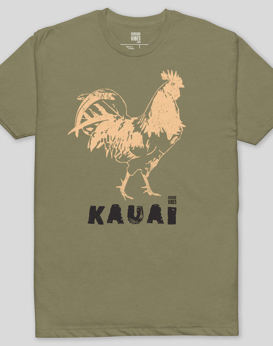 Kauai Locals Only Tee - Cotton Blend | Military Green