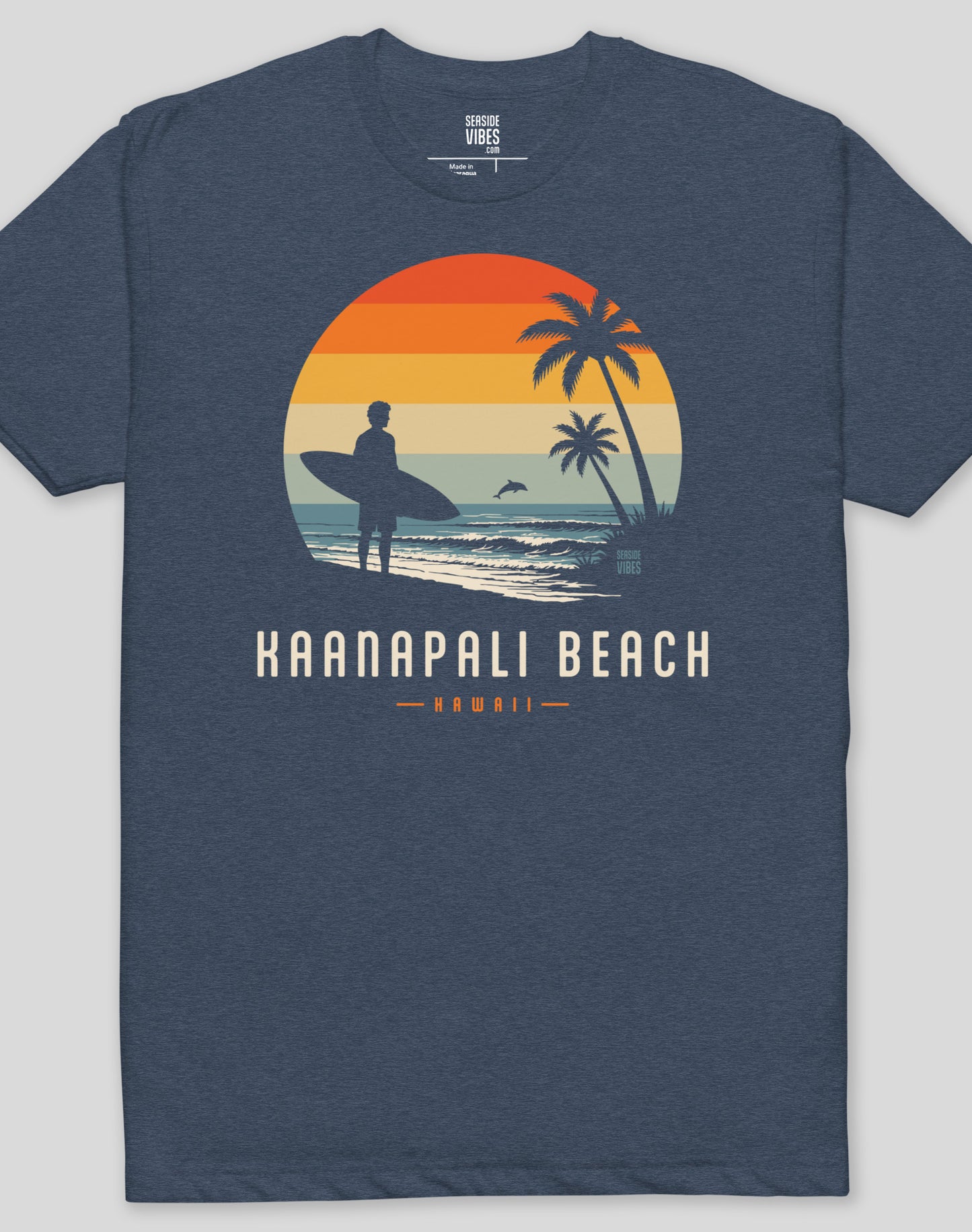 Kaanapali Beach Away From Keyboard Tee - Cotton Blend | Midnight Navy