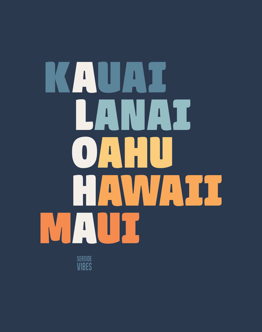 HAWAII ALOHA Tee - Cotton Blend | Midnight Navy